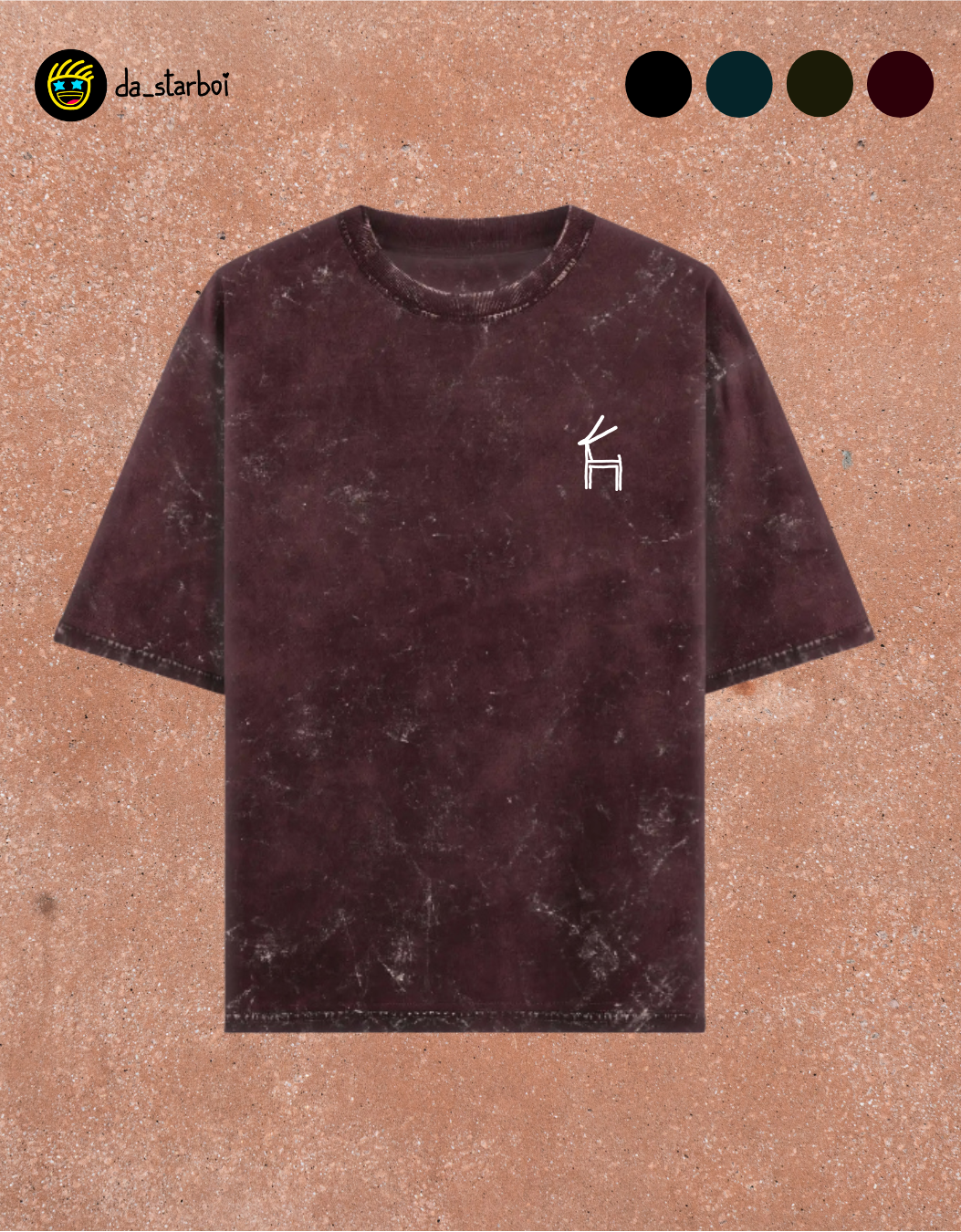Keezhadi Civilization - Acid Washed Oversized Tee