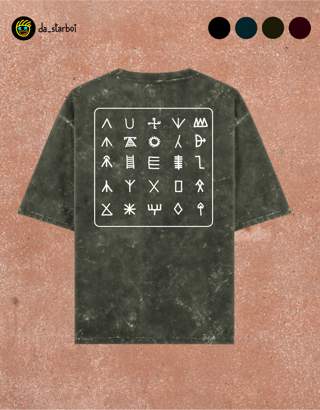 Keezhadi Civilization - Acid Washed Oversized Tee