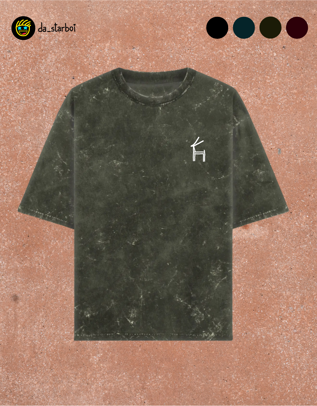 Keezhadi Civilization - Acid Washed Oversized Tee