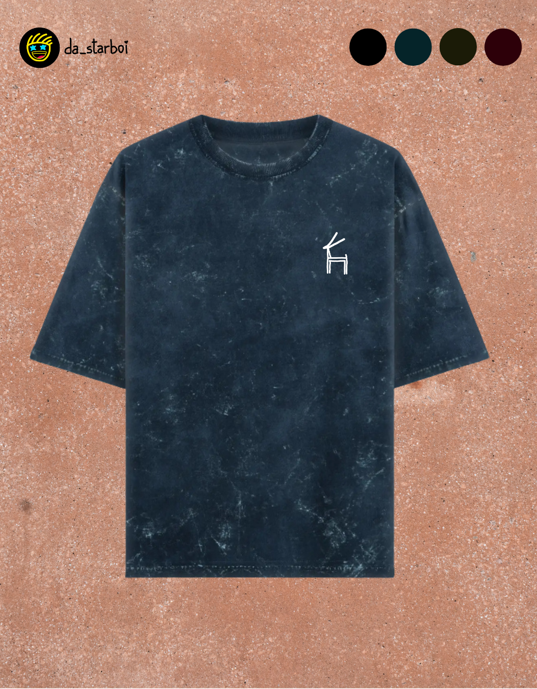 Keezhadi Civilization - Acid Washed Oversized Tee