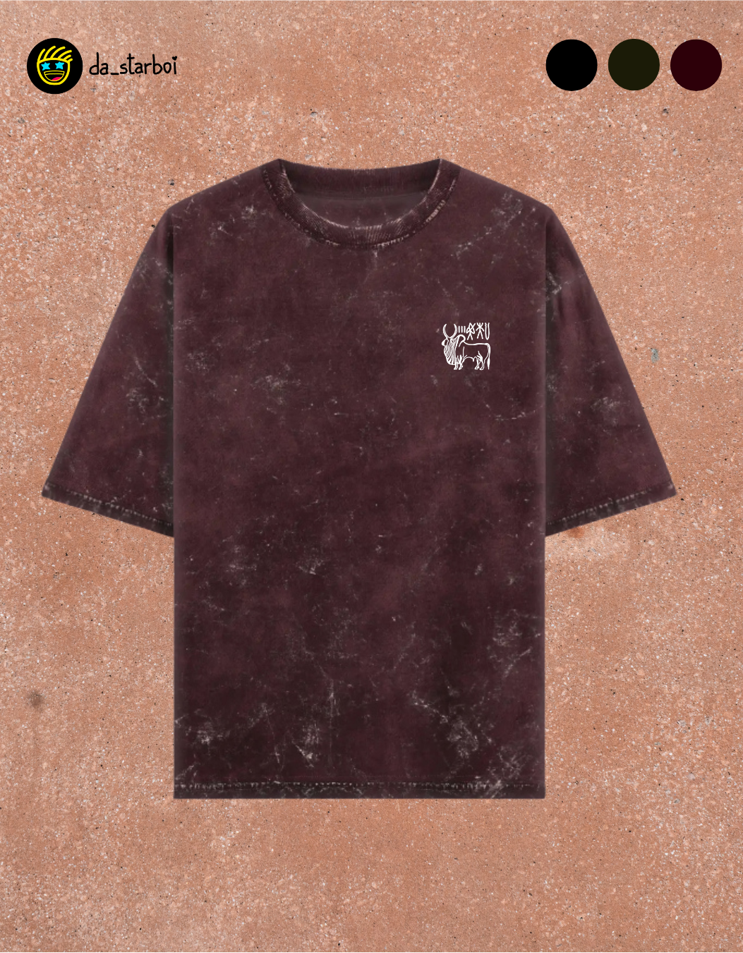 Indus Valley Civilization - Acid Washed Oversized Tee