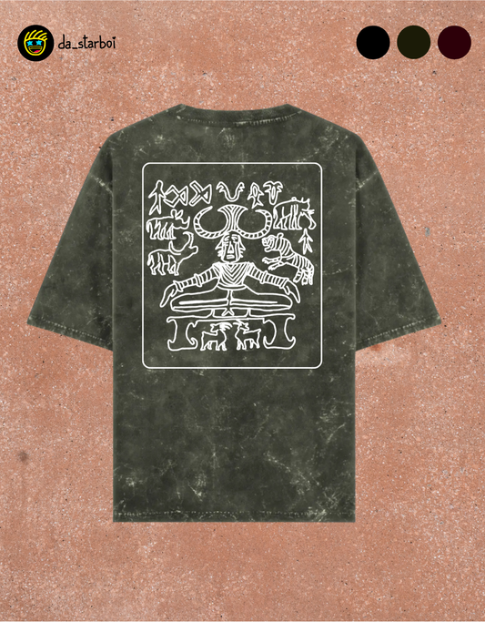 Indus Valley Civilization - Acid Washed Oversized Tee