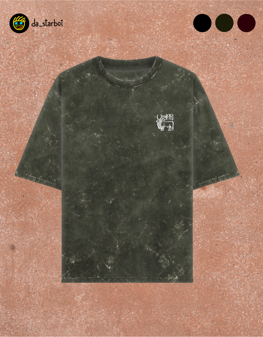 Indus Valley Civilization - Acid Washed Oversized Tee