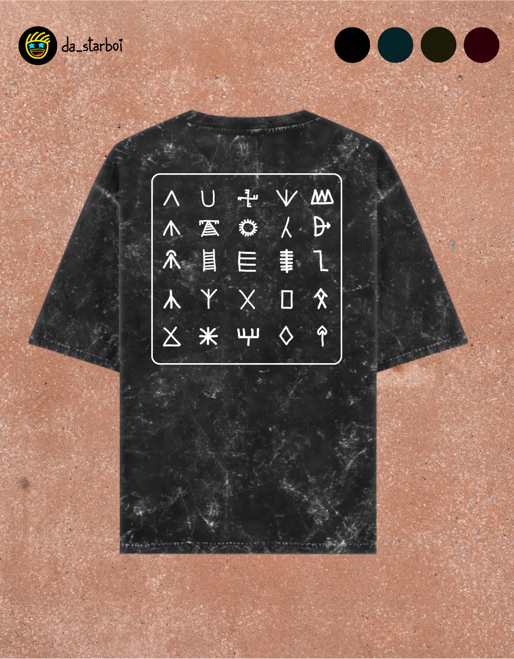 Keezhadi Civilization - Acid Washed Oversized Tee