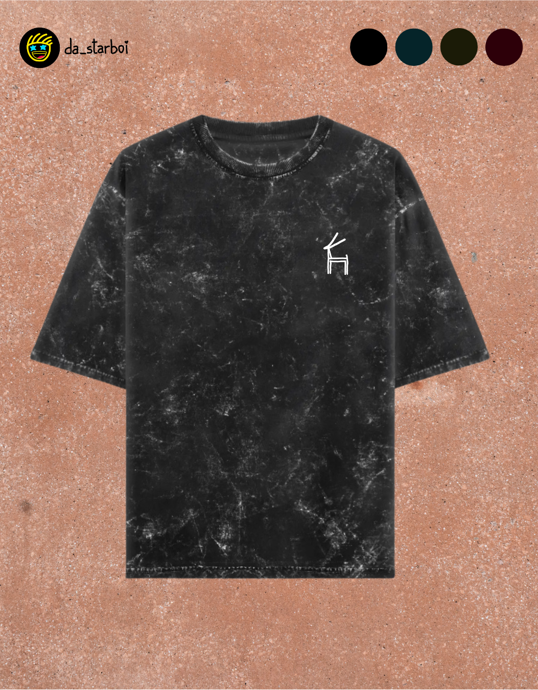 Keezhadi Civilization - Acid Washed Oversized Tee